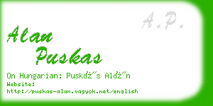 alan puskas business card